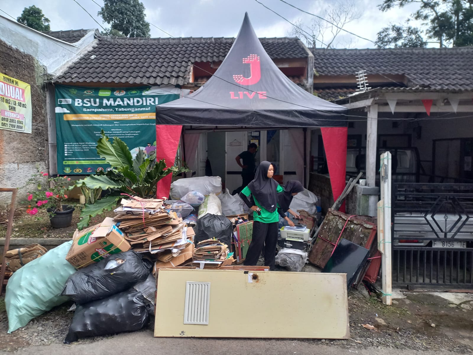 Community-Collected Recyclable Materials Ready for Processing